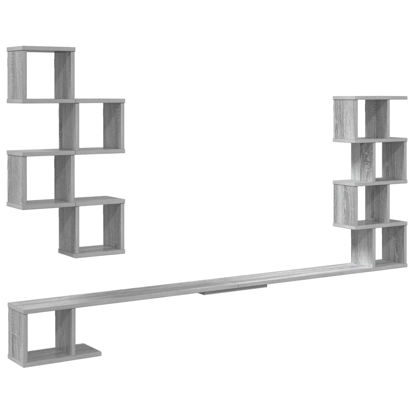 Mensola per TV da muro Sonoma grigio 160 x 15 x 94 cm | homemem39