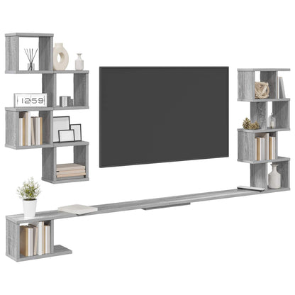 Mensola per TV da muro Sonoma grigio 160 x 15 x 94 cm | homemem39