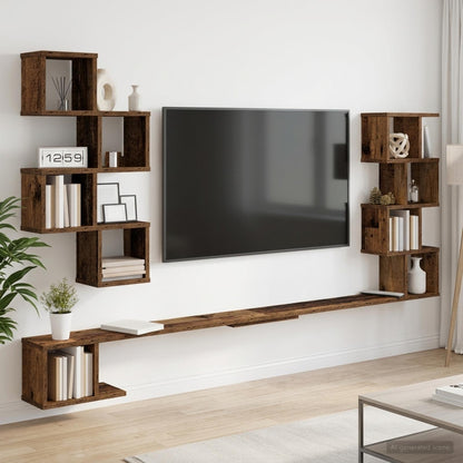 Mensola per TV da muro Legno antico 160 x 15 x 94 cm | homemem39