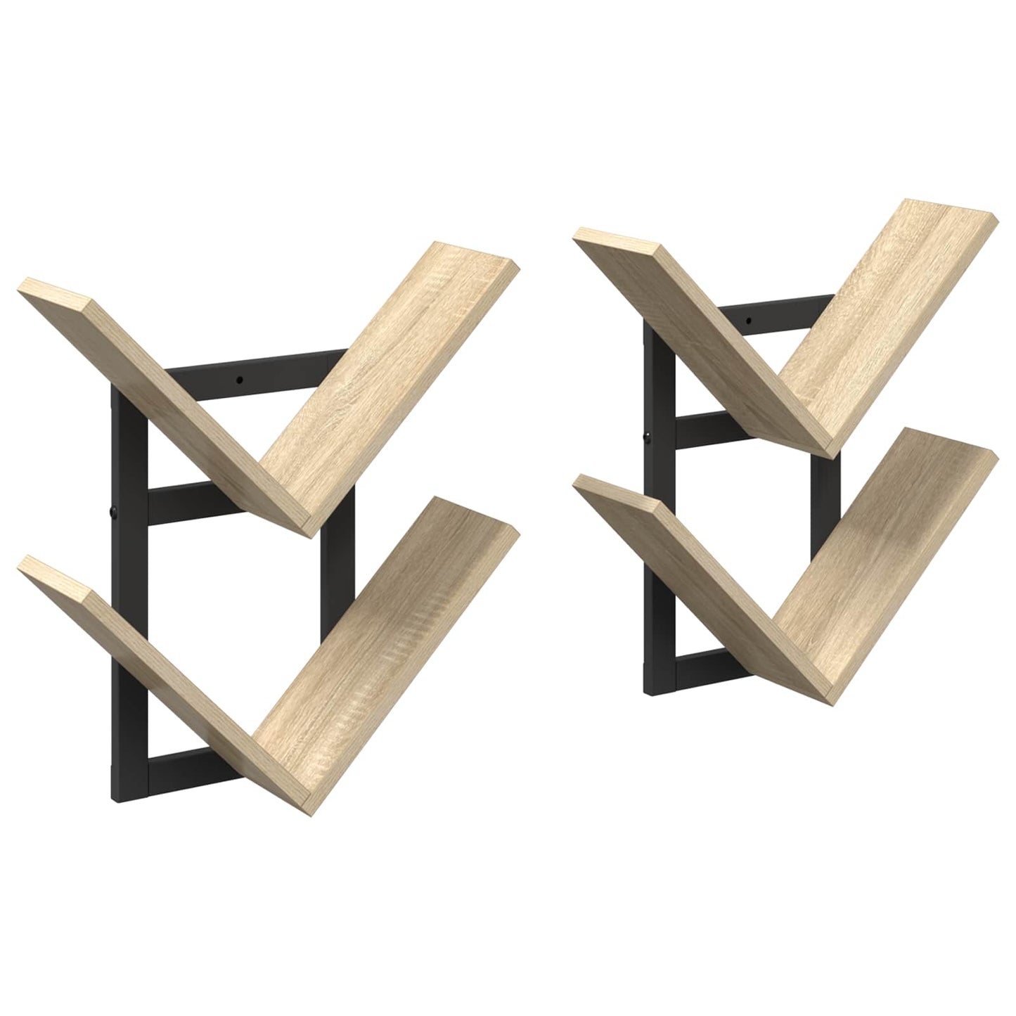 Mensola a muro flottante 2 pcs Rovere Sonoma 43 x 15 x 47 cm | homemem39