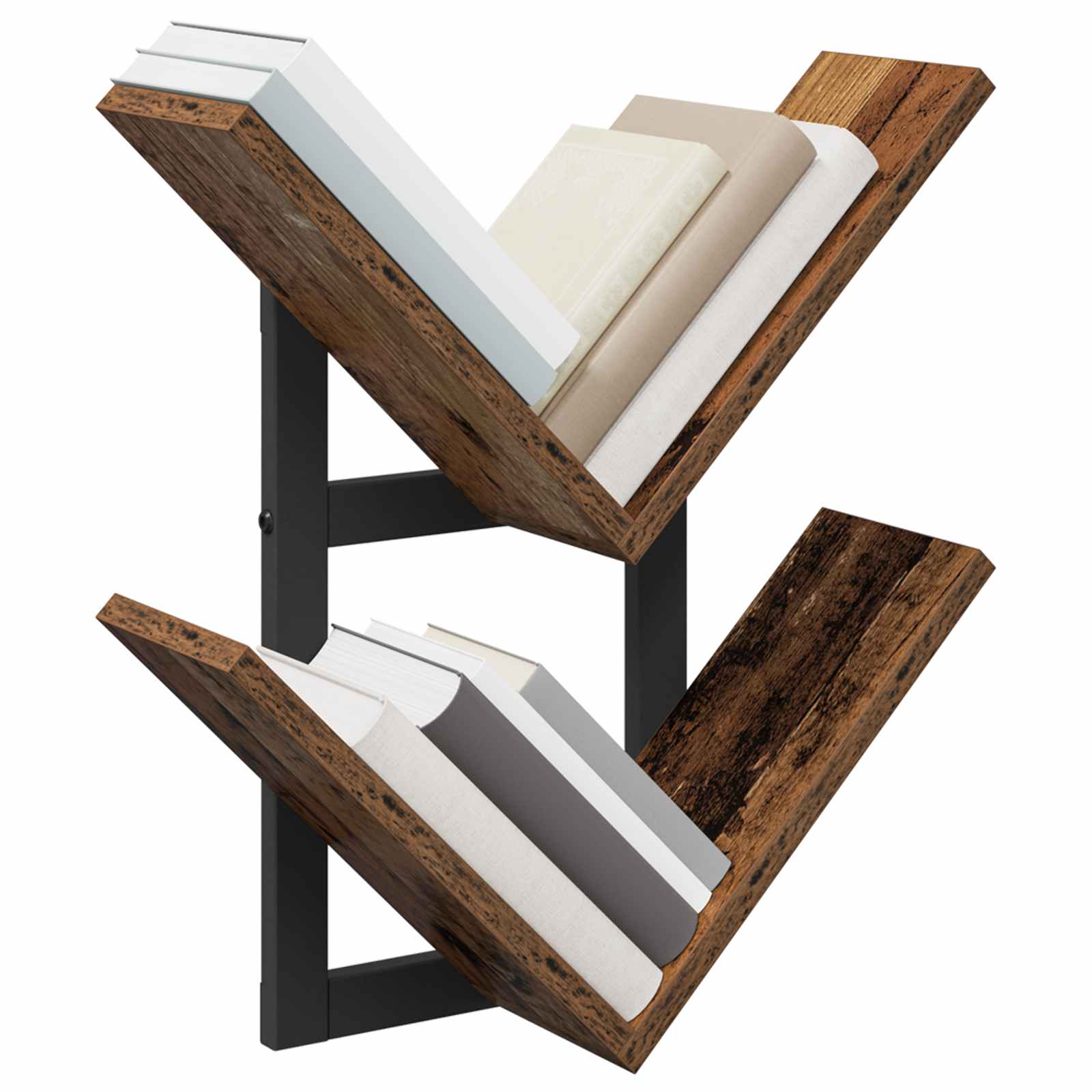 Mensola a muro flottante 2 pcs Legno antico 43 x 15 x 47 cm | homemem39