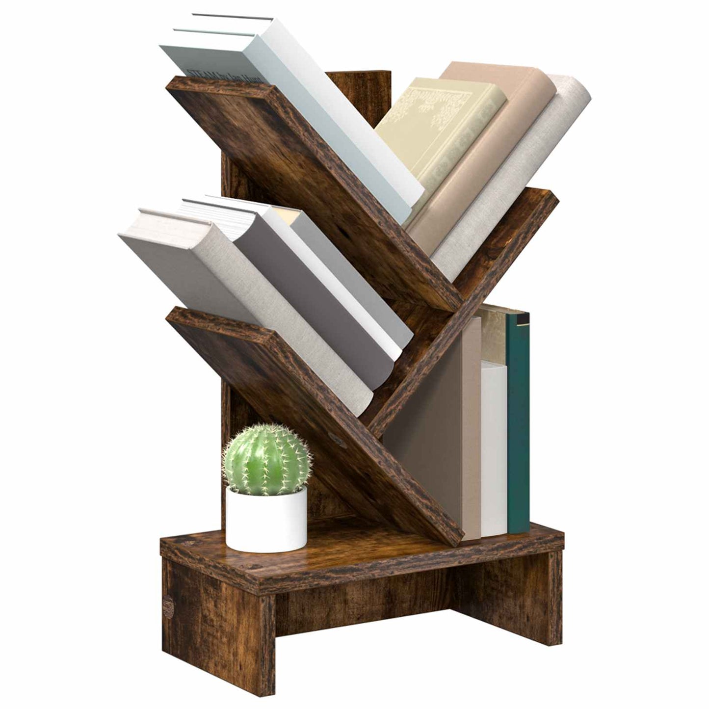 Scaffale per Libri a Forma di Albero 3 Strati 30 x 18 x 48 cm