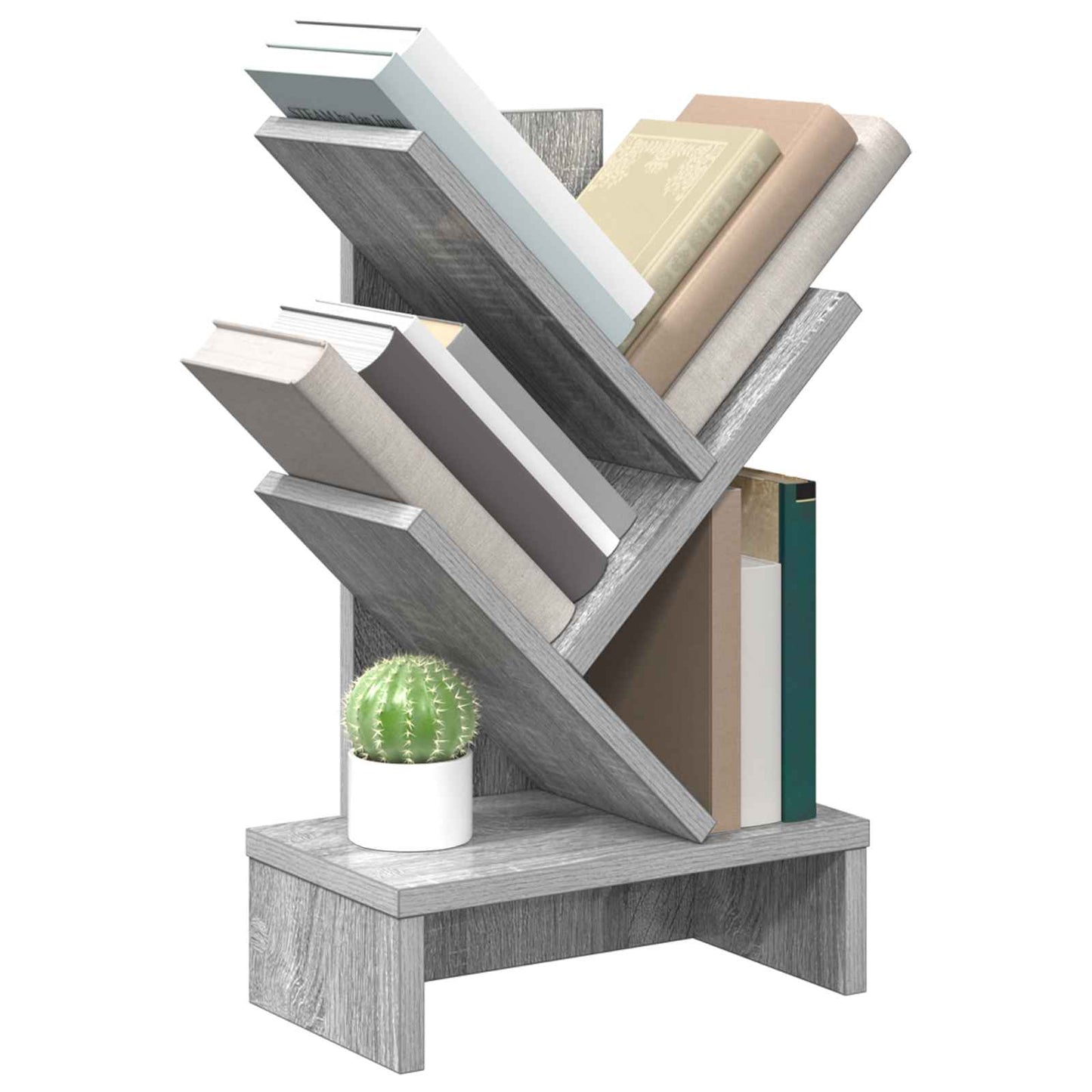 Scaffale per Libri a Forma di Albero 3 Strati 30 x 18 x 48 cm