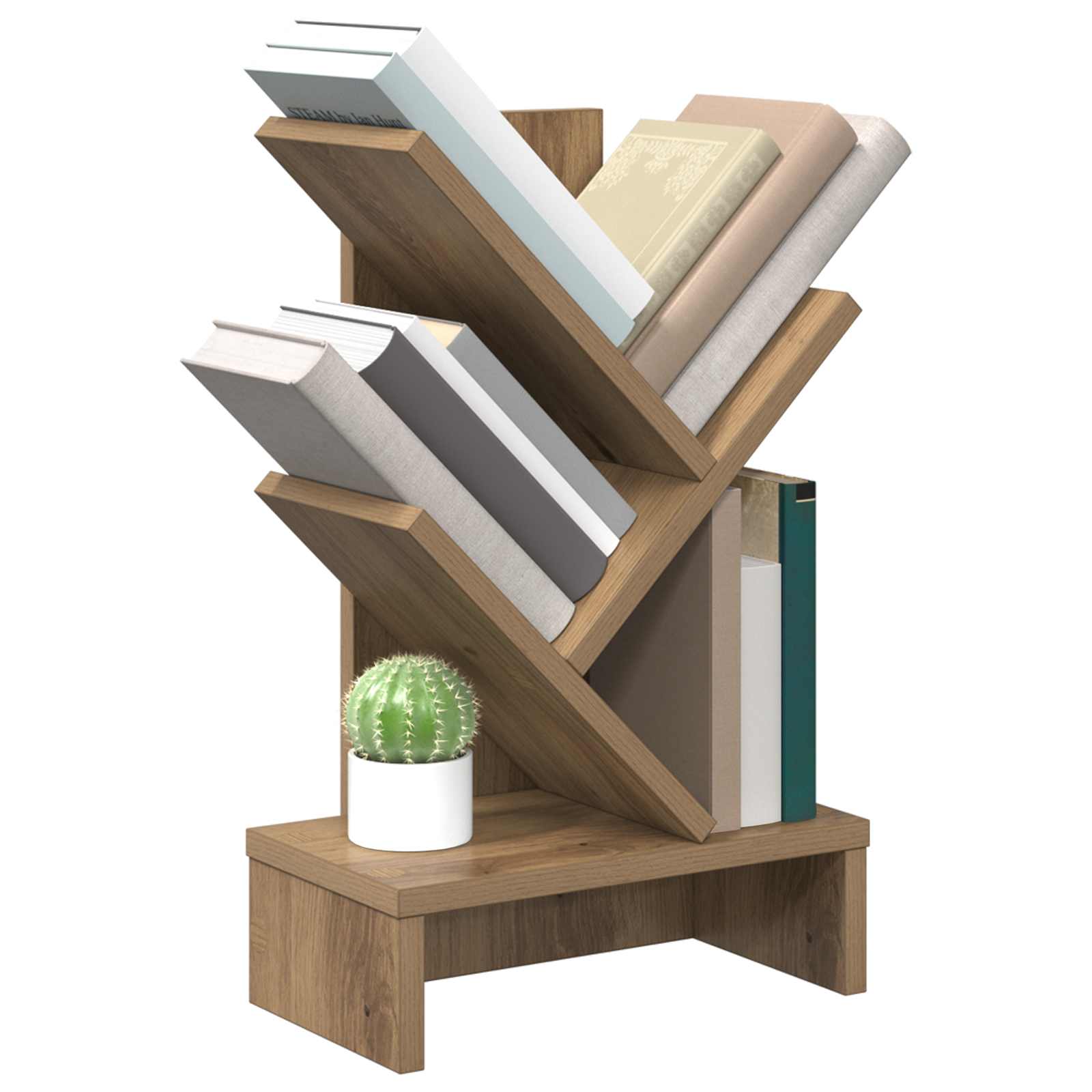 Scaffale per Libri a Forma di Albero 3 Strati 30 x 18 x 48 cm | homemem39