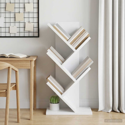 Libreria ad Albero 4 Piani 30 x 18 x 60 cm Legno ingegnerizzato