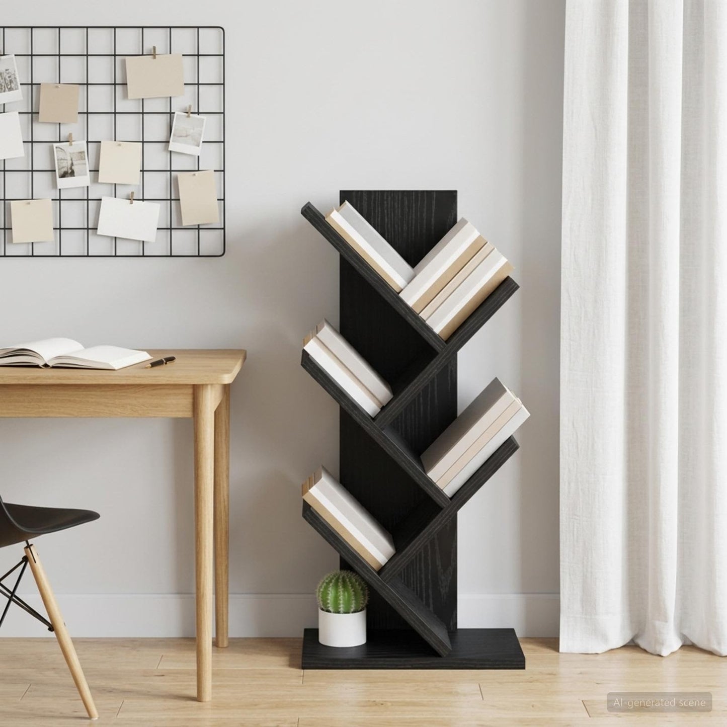 Libreria ad Albero 4 Piani 30 x 18 x 60 cm Legno ingegnerizzato