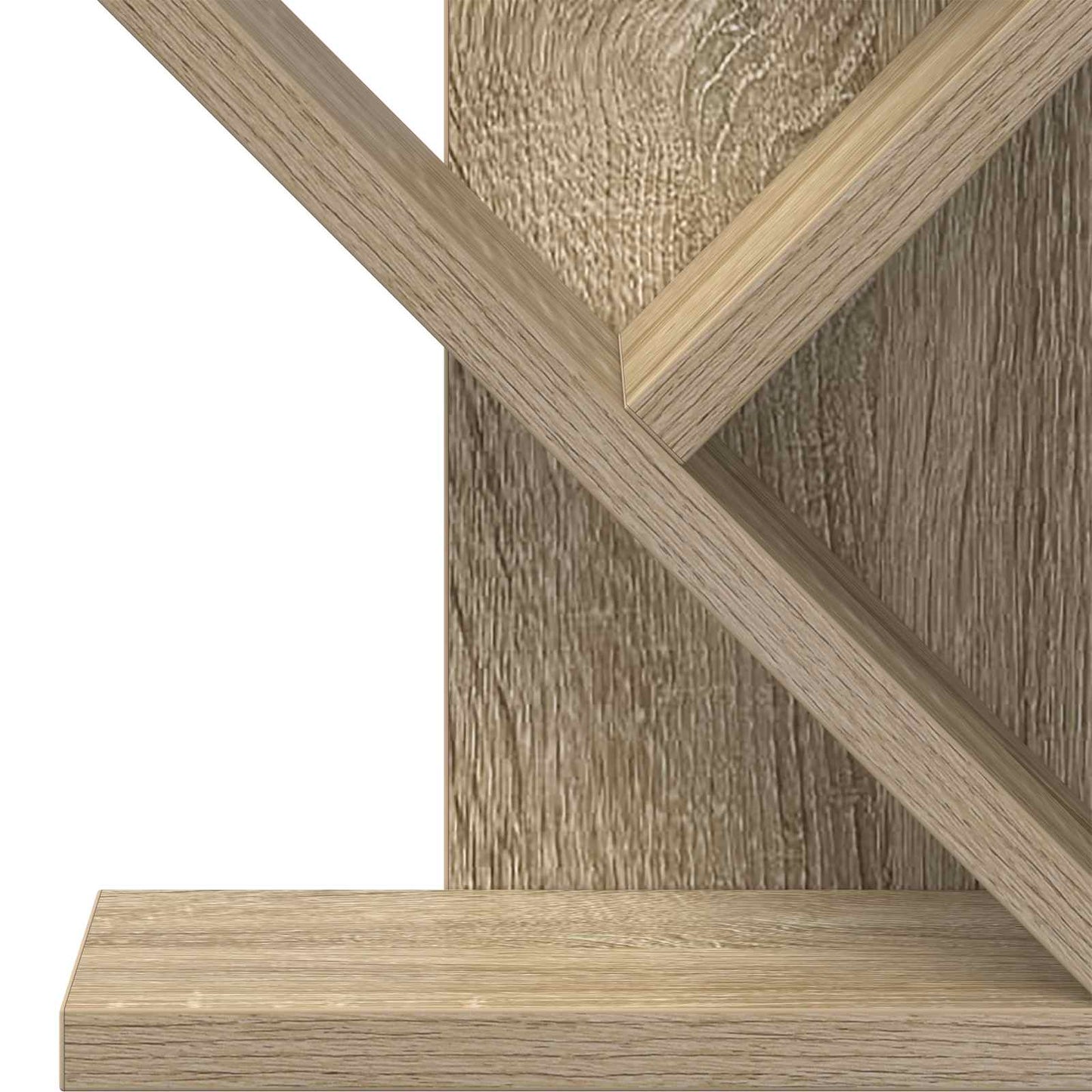 Libreria ad Albero 4 Ripiani 30 x 18 x 60 cm Rovere Sonoma