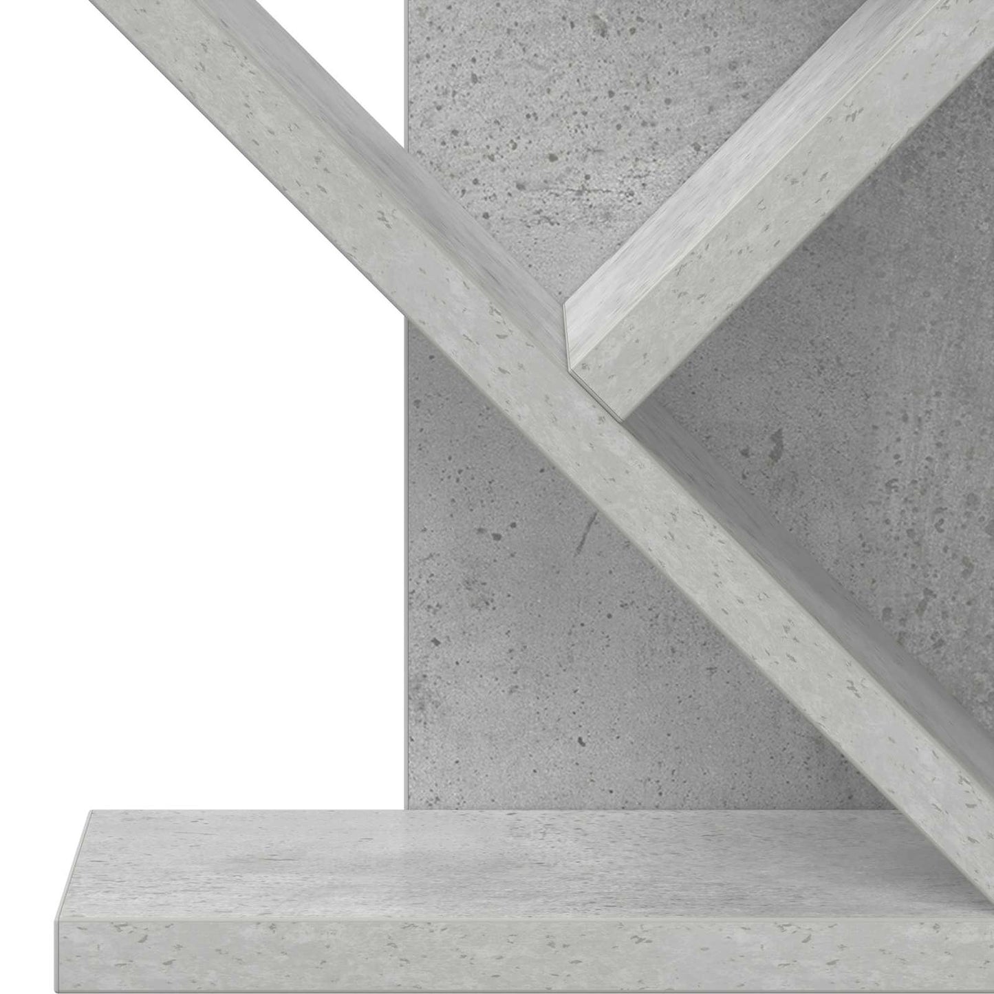 Libreria ad Albero 4 Ripiani 30 x 18 x 60 cm Grigio Cemento | homemem39