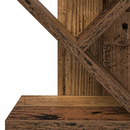 Libreria ad Albero 6 Ripiani 30 x 18 x 100 cm Legno antico | homemem39