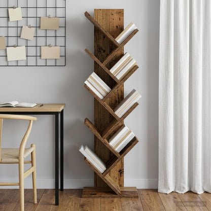 Libreria ad Albero 6 Ripiani 30 x 18 x 100 cm Legno antico | homemem39