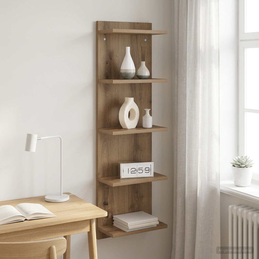 Scaffale da parete Rovere Artigianale 30 x 15 x 100 cm | homemem39