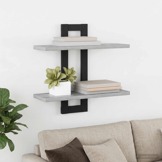 Scaffali flottanti Sonoma grigio 40 x 15 x 40 cm | homemem39