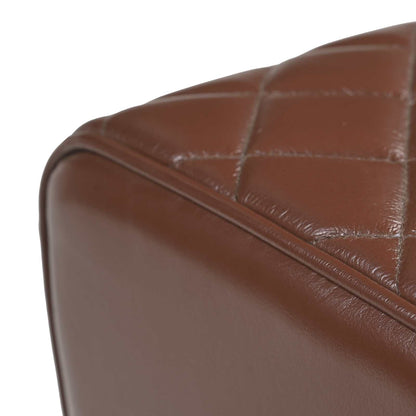 panchina 40 x 30 x 45 cm Pelle Vera Marrone diamante