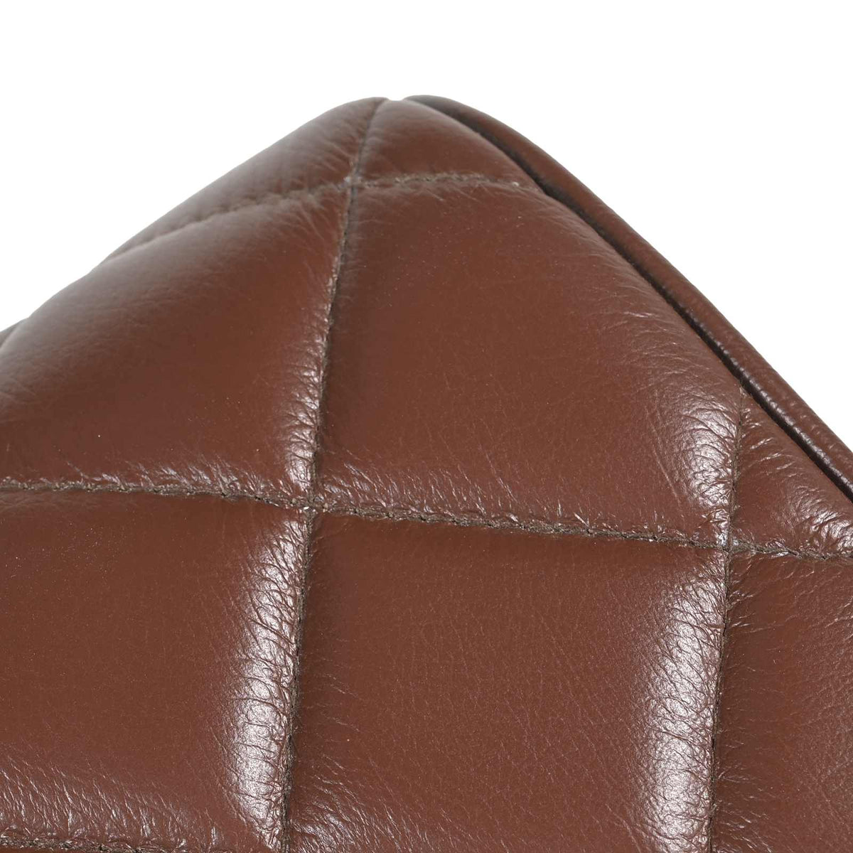 panchina 40 x 30 x 45 cm Pelle Vera Marrone diamante