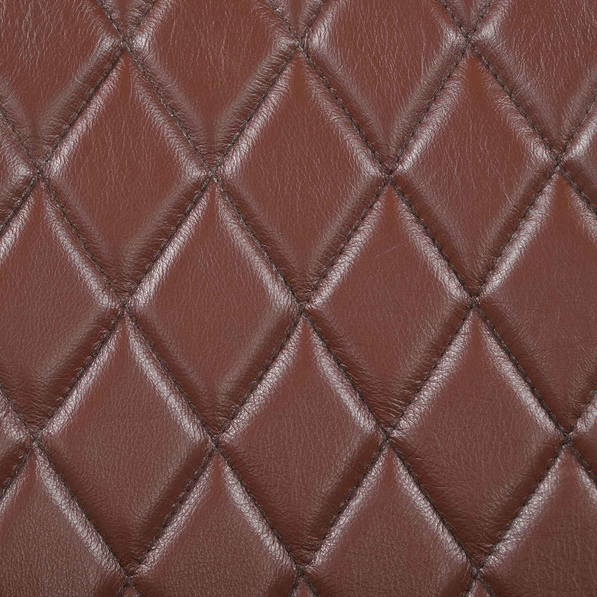 panchina 40 x 30 x 45 cm Pelle Vera Marrone diamante