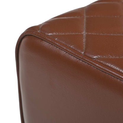 panca 60 x 30 x 45 cm Pelle Vera Marrone diamante