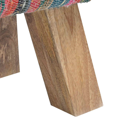 panchina 110 x 30 x 45 cm Pelle Vera Multicolore