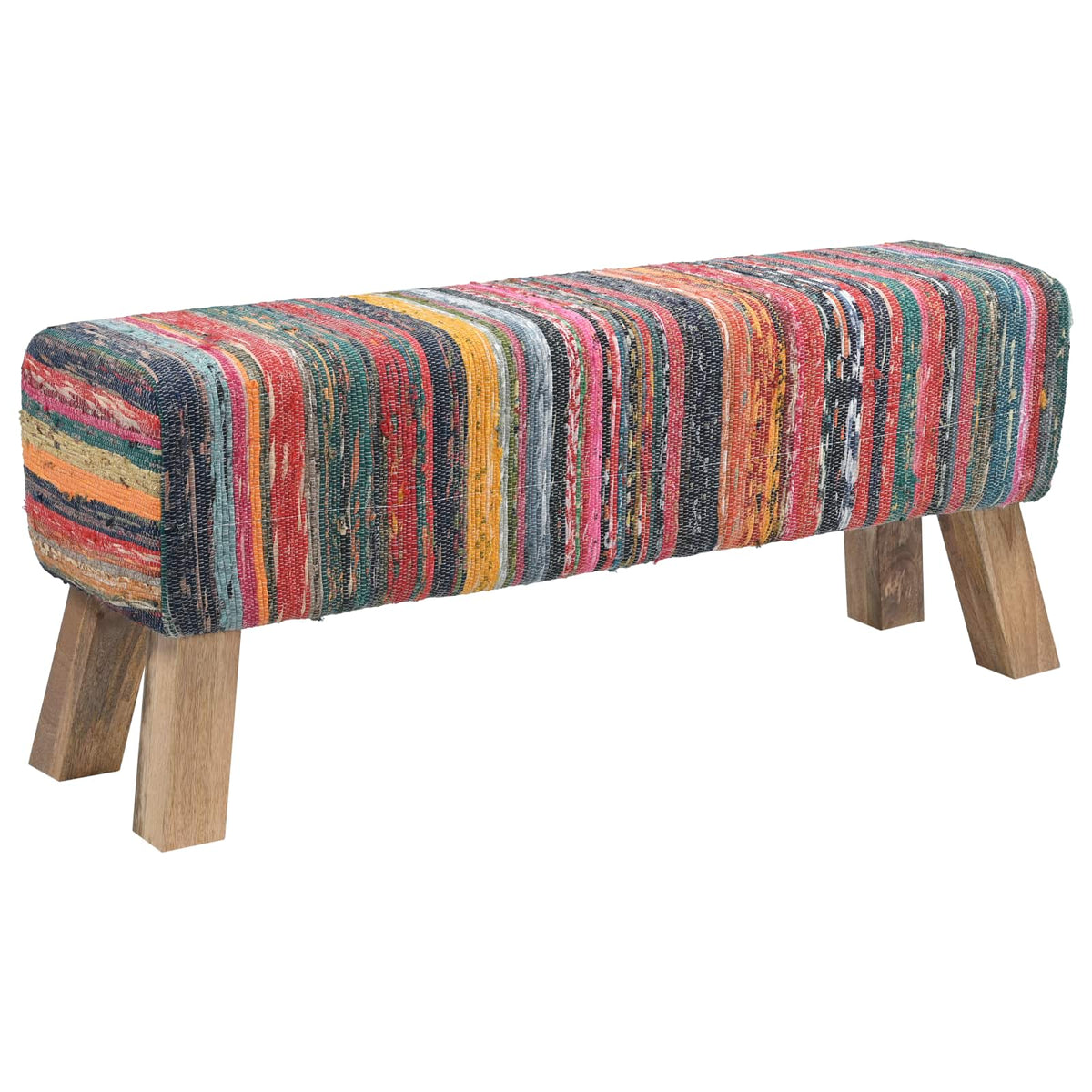 panchina 110 x 30 x 45 cm Pelle Vera Multicolore