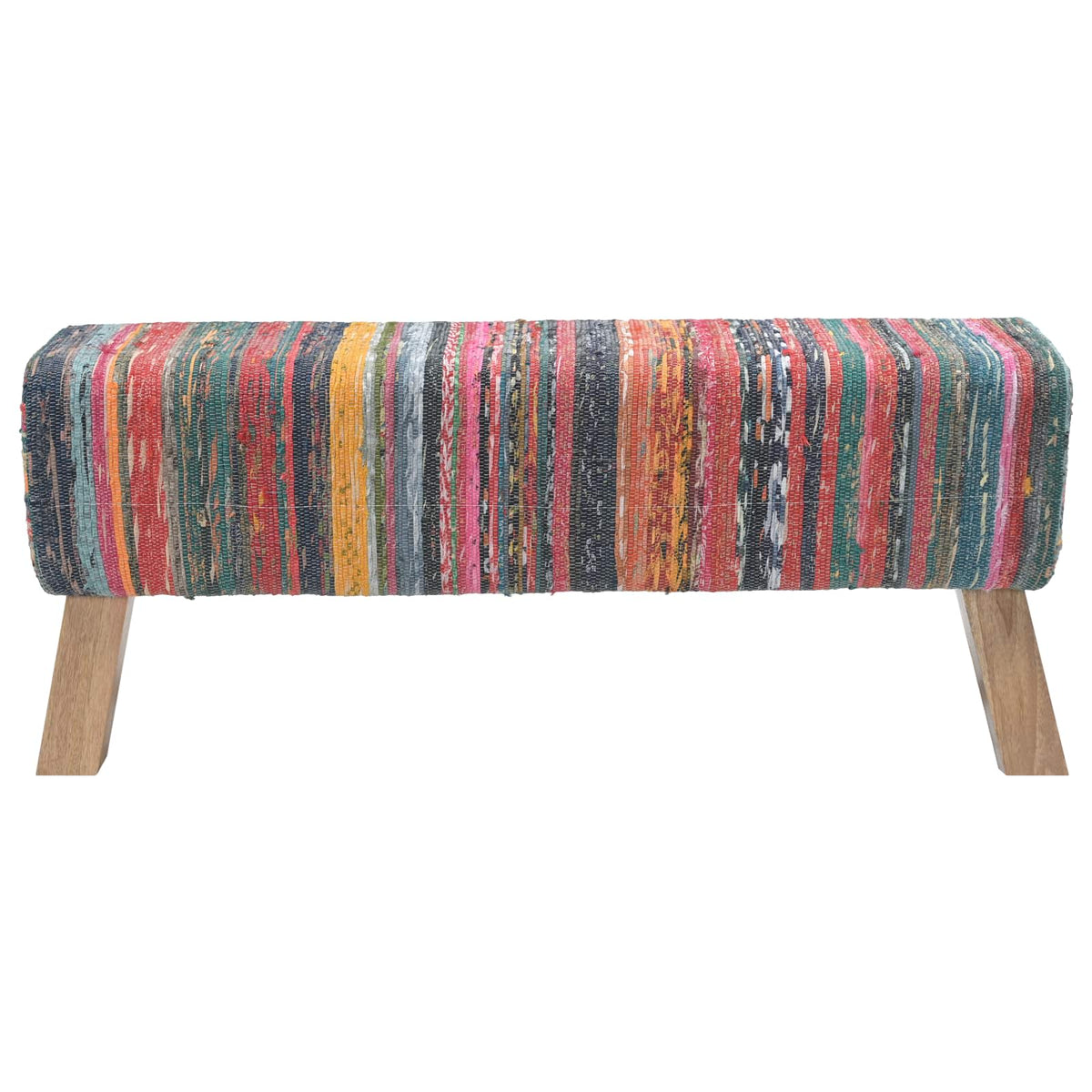 panchina 110 x 30 x 45 cm Pelle Vera Multicolore
