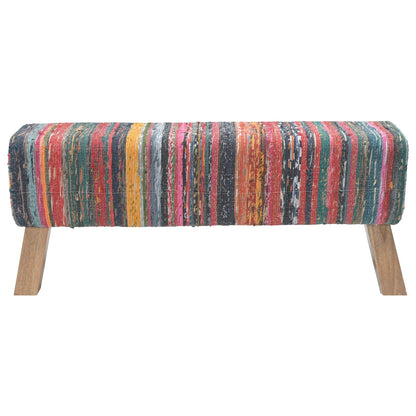 panchina 110 x 30 x 45 cm Pelle Vera Multicolore