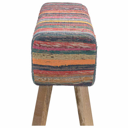 panchina 110 x 30 x 45 cm Pelle Vera Multicolore
