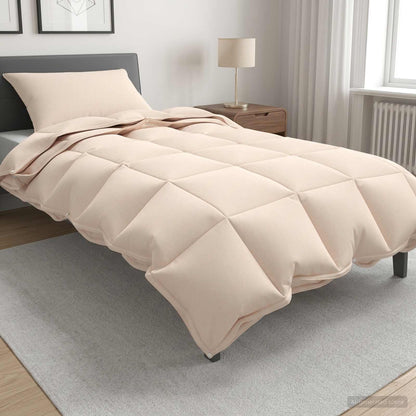 Set di Piumoni Beige 137 x 200 cm Cotone, Kapok, Poliestere