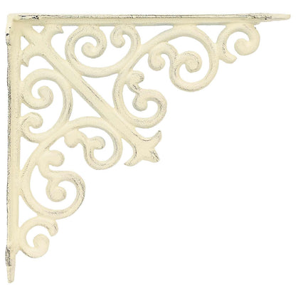 Supporti per mensole da parete 12 pz Bianco Antico | homemem39