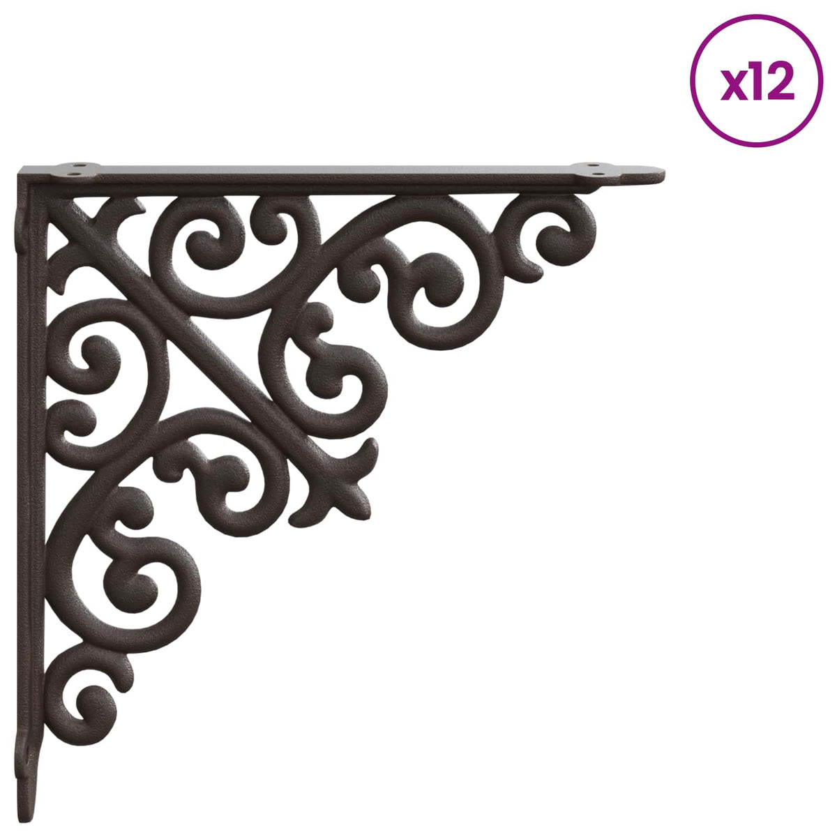 Supporti per mensole da parete 12 pz Marrone Antico | homemem39