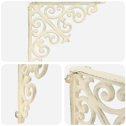 Supporti per mensole da parete 12 pz Bianco Antico | homemem39