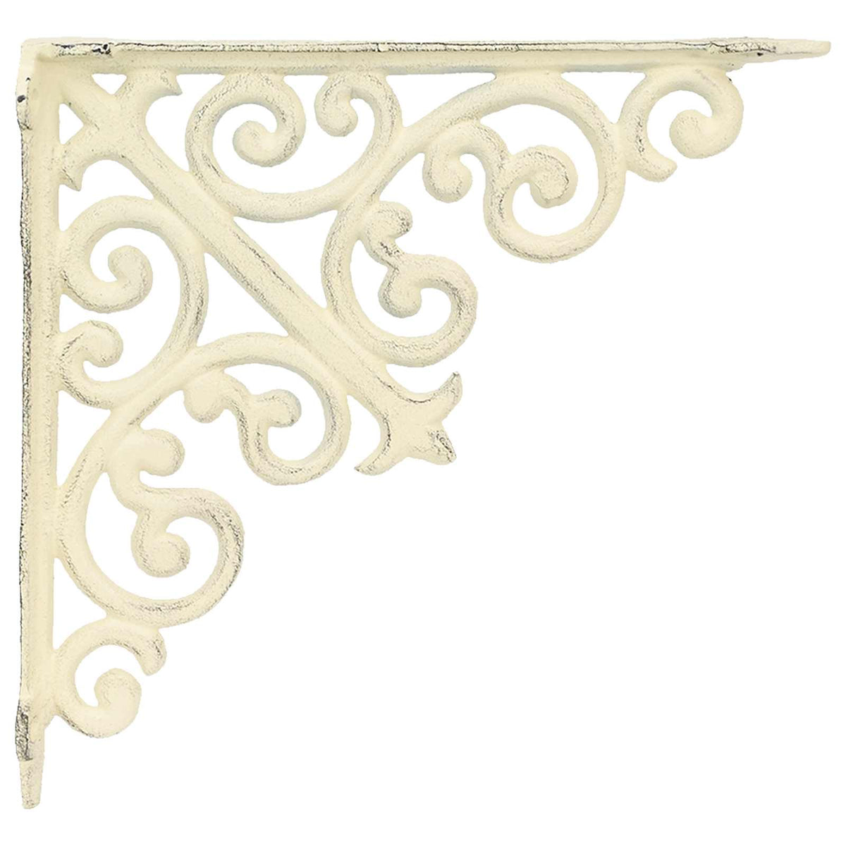 Supporti per mensole da parete 12 pz Bianco Antico