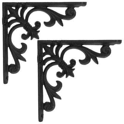 Supporti per mensole da parete 2 pz Nero 21.5 x 21.5 x 3.5 cm