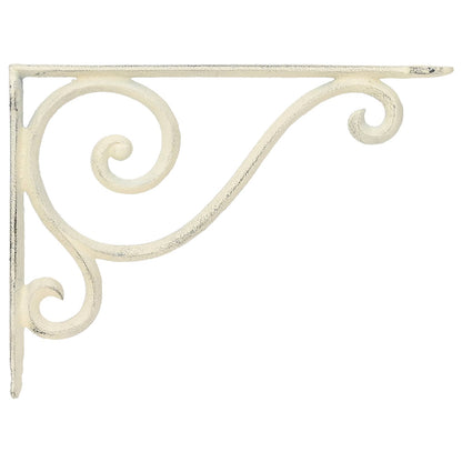 Supporti per mensole da parete 12 pz Bianco Antico