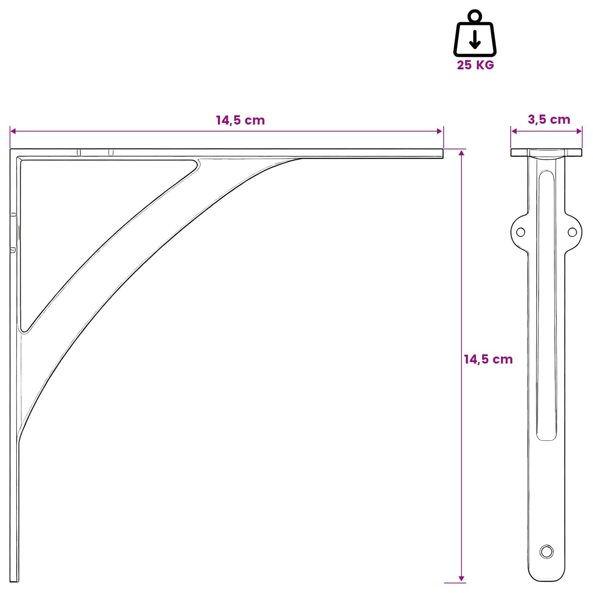 Supporti per mensole da parete 12 pz Marrone Antico | homemem39
