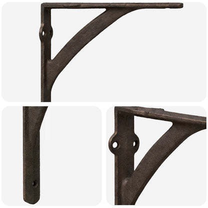 Supporti per mensole da parete 12 pz Marrone Antico | homemem39