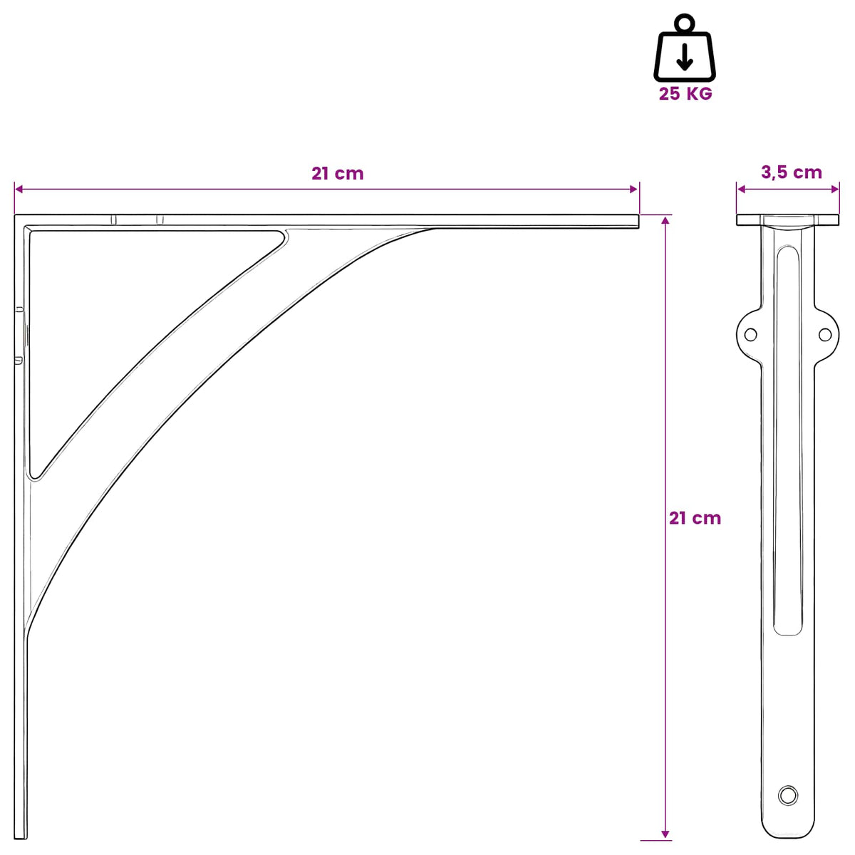 Supporti per mensole da parete 12 pz Marrone Antico | homemem39