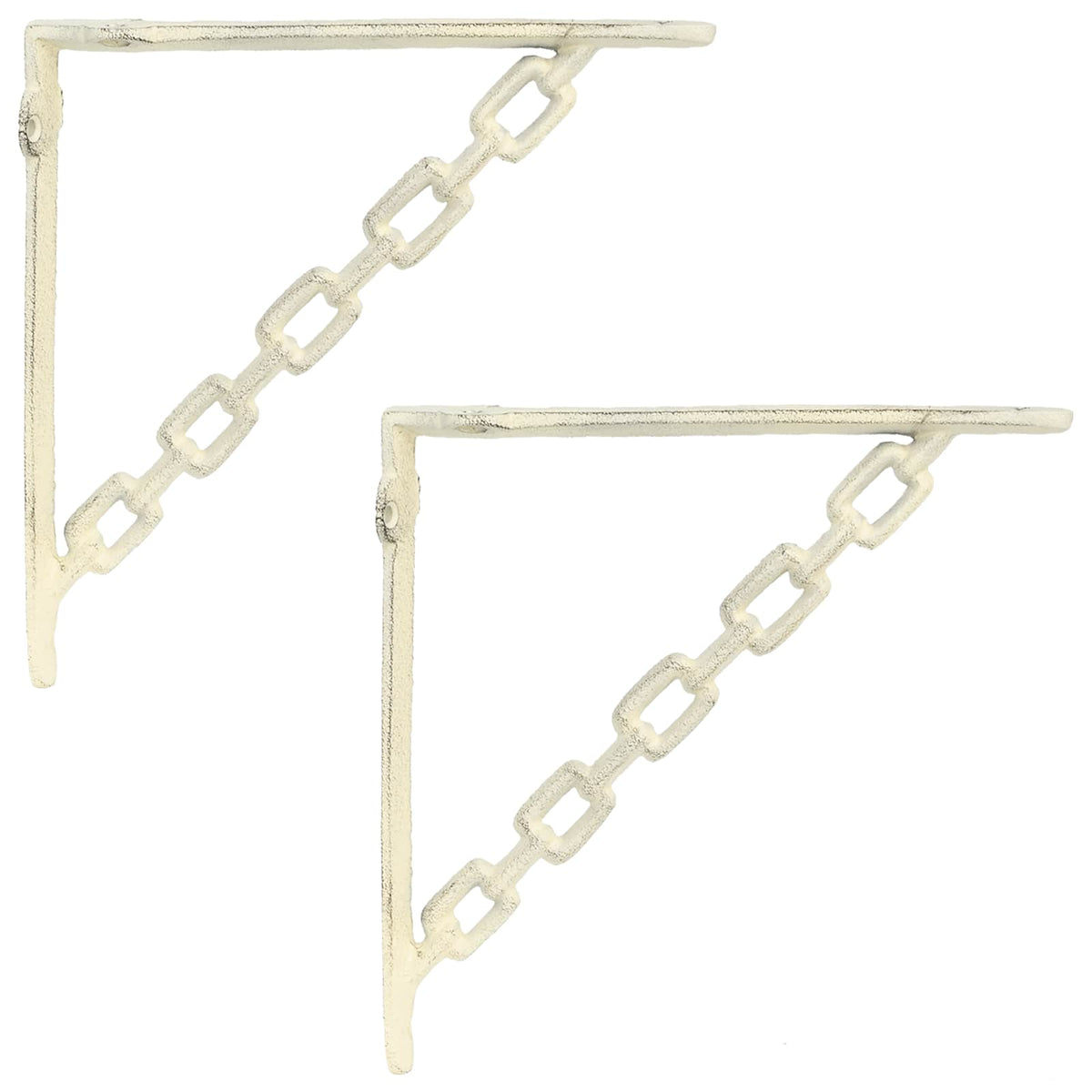 Supporti per mensole da parete 2 pz Bianco Antico