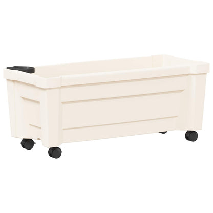 Vaso Calypso con Ruote Bianco 79 x 35 x 33 cm PP | homemem39