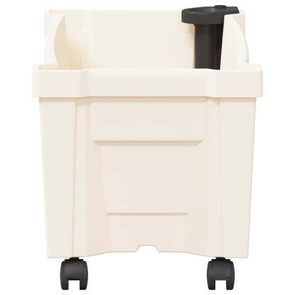 Vaso Calypso con Ruote Bianco 79 x 35 x 33 cm PP | homemem39