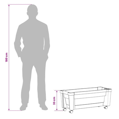 Vaso Calypso con Ruote Bianco 79 x 35 x 33 cm PP | homemem39