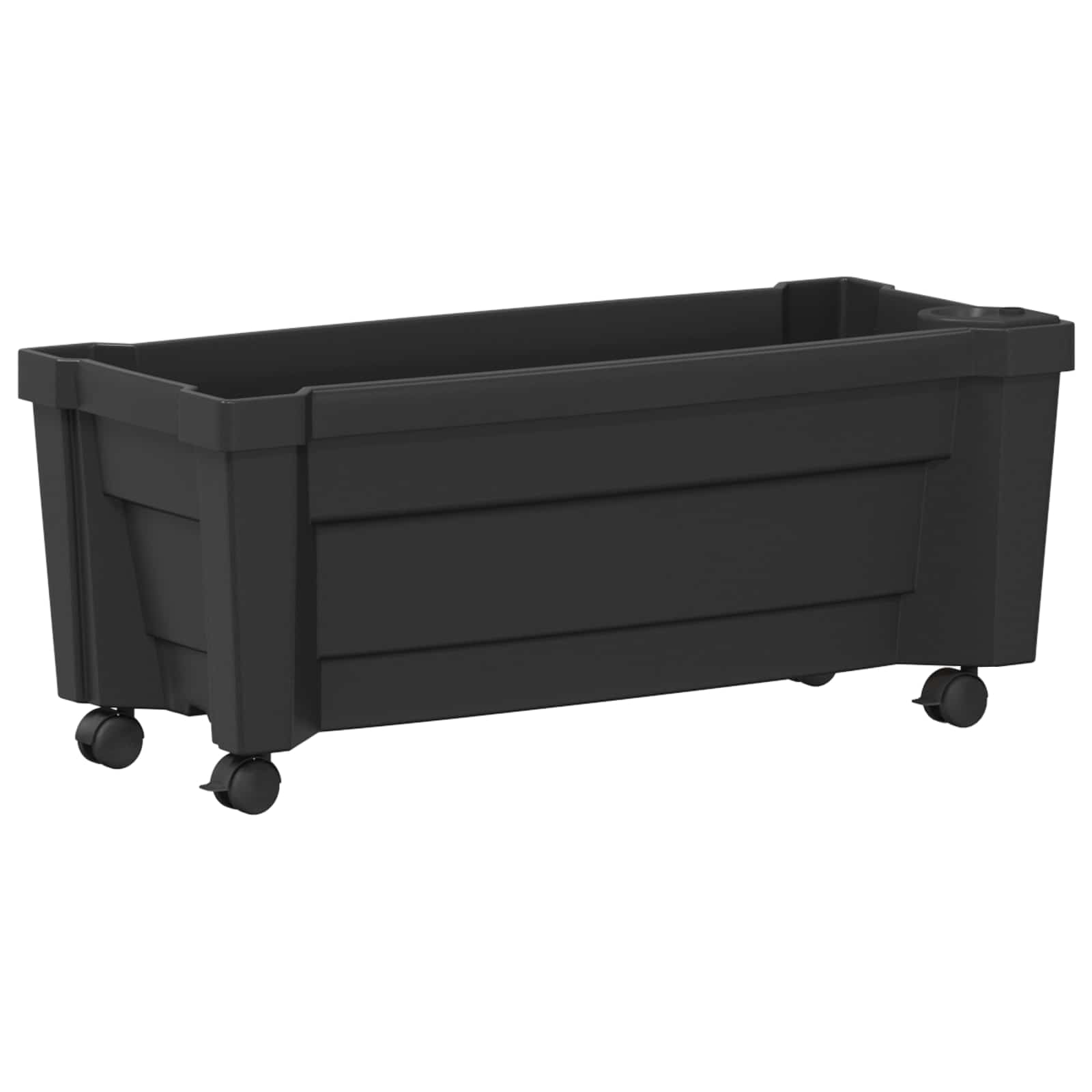 Vaso Calypso con Ruote Antracite 79 x 35 x 33 cm PP | homemem39