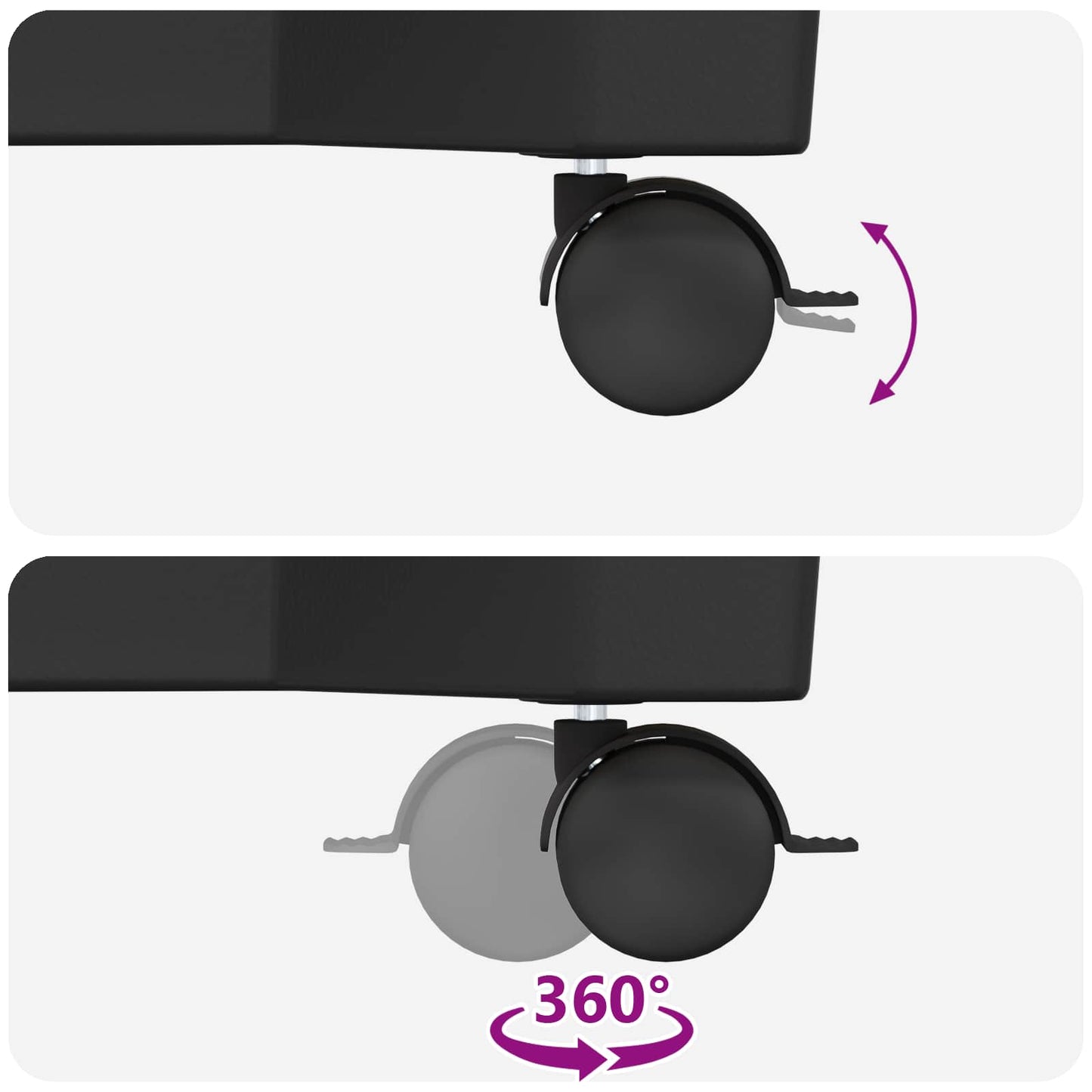 Vaso Calypso con Ruote Antracite 79 x 35 x 33 cm PP | homemem39