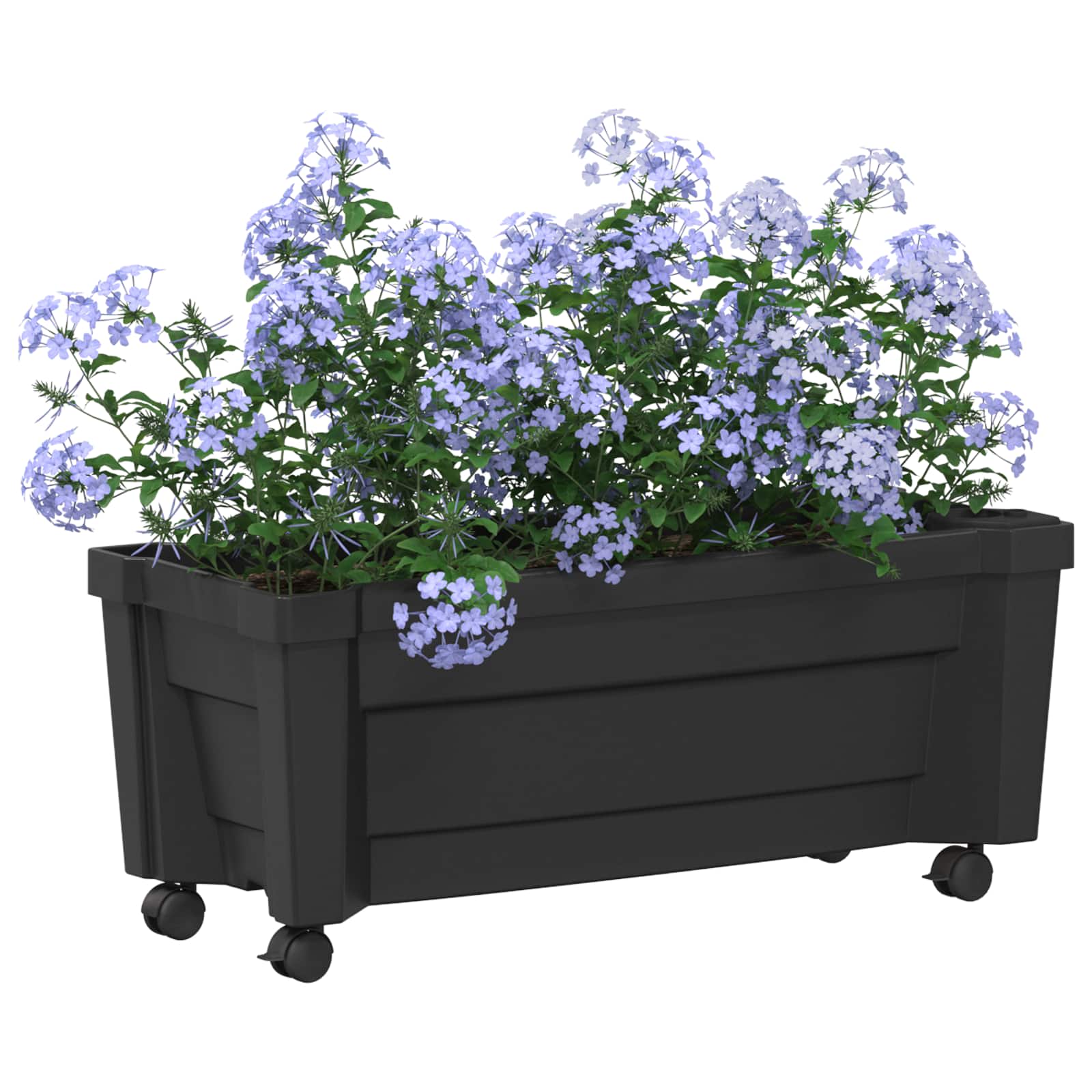 Vaso Calypso con Ruote Antracite 79 x 35 x 33 cm PP | homemem39