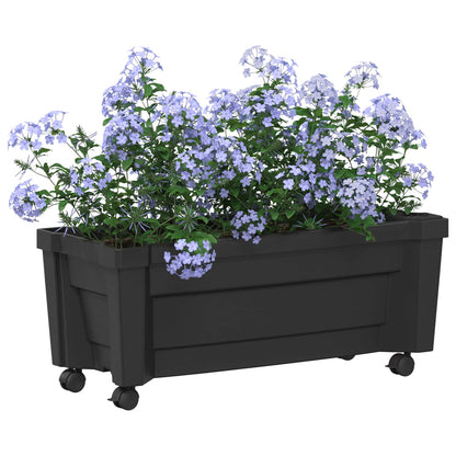 Vaso Calypso con Ruote Antracite 79 x 35 x 33 cm PP | homemem39