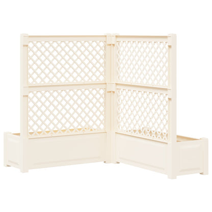 Vaso Grande con Direzione 2 pcs Bianco 143 x 143 x 133,5 cm PP | homemem39