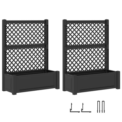 Vaso Grande con Direzione 2 pcs Antracite 143 x 143 x 133,5 cm | homemem39