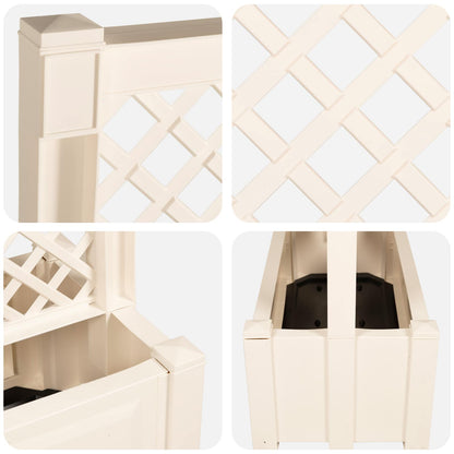 Grande vaso con trellis Bianco 99,5 x 43 x 133,5 PP | homemem39