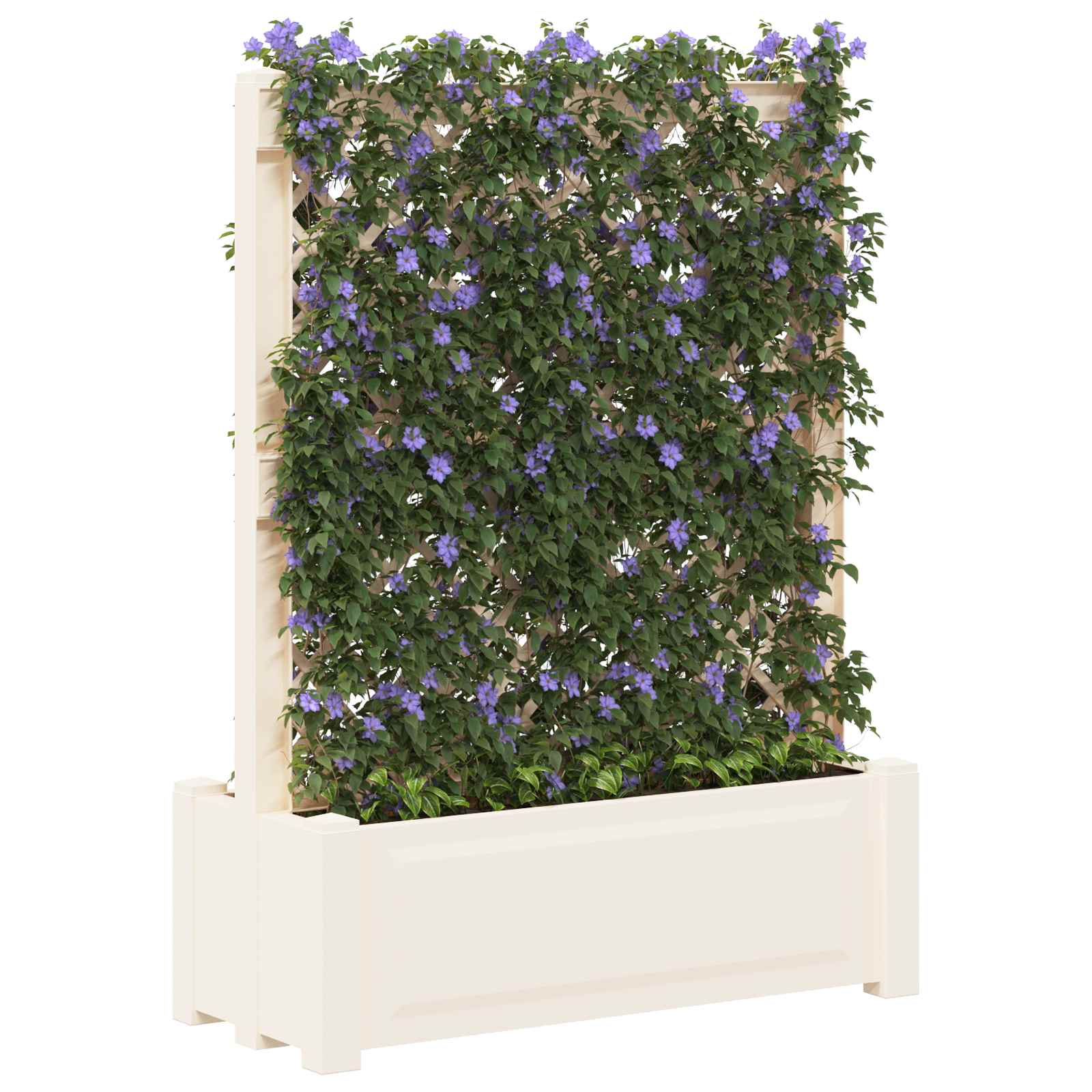 Grande vaso con trellis Bianco 99,5 x 43 x 133,5 PP | homemem39