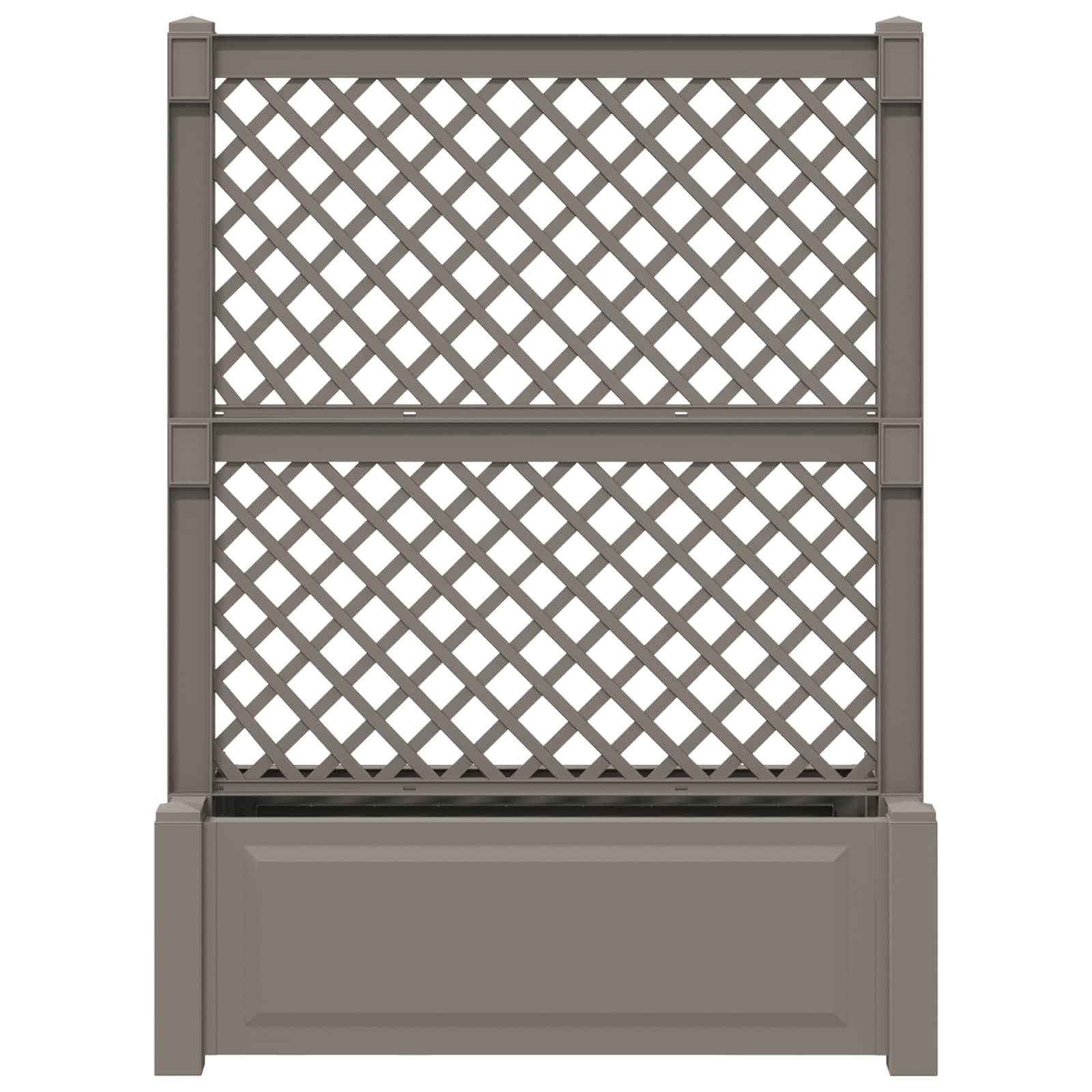 Grande vaso con trellis Grigio 99,5 x 43 x 133,5 PP | homemem39