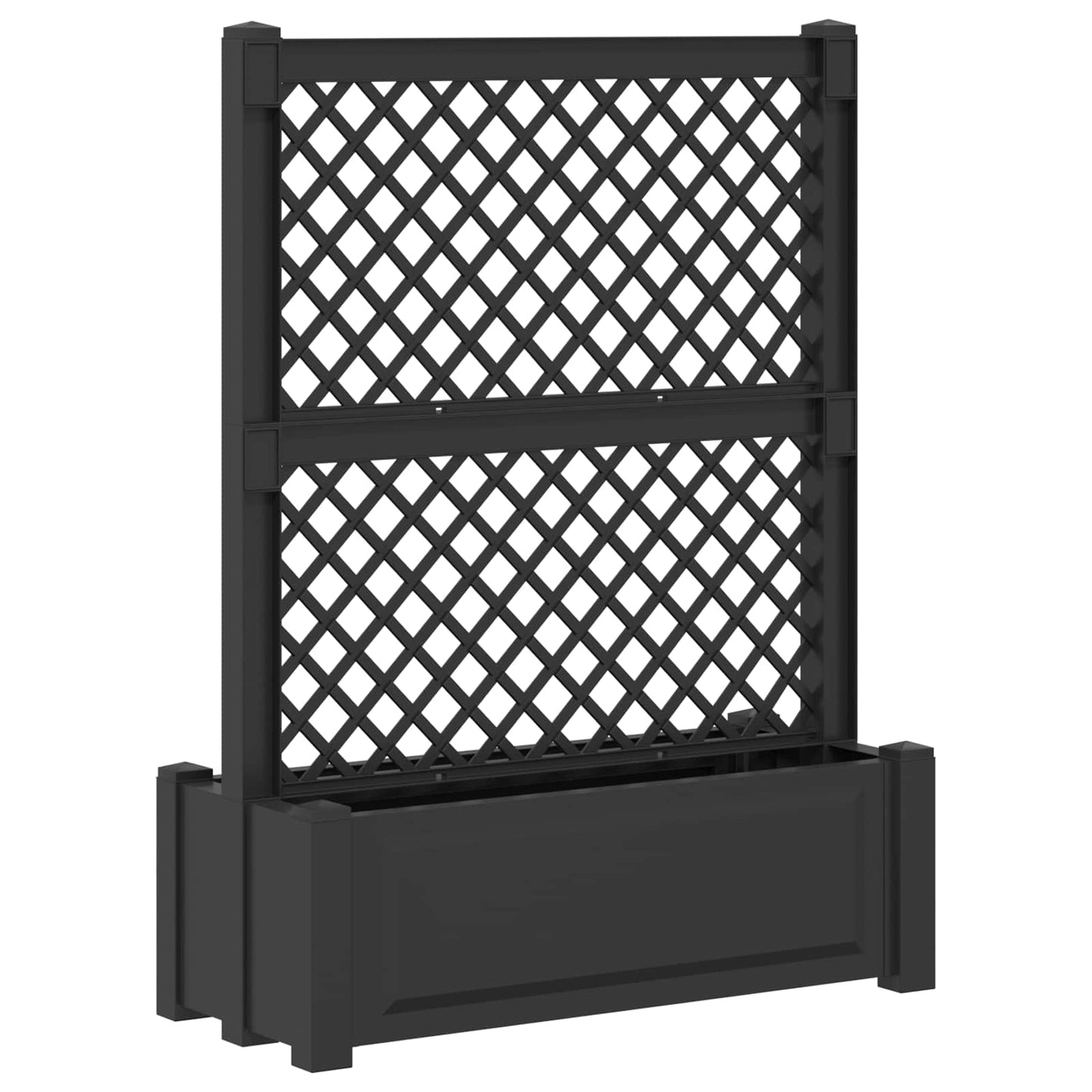 Grande vaso con trellis Antracite 99,5 x 43 x 133,5 PP | homemem39