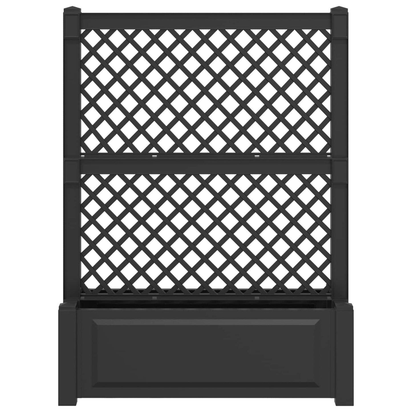 Grande vaso con trellis Antracite 99,5 x 43 x 133,5 PP | homemem39